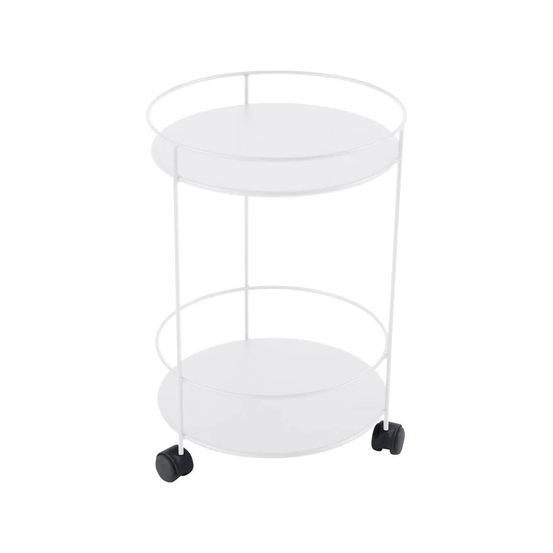 Fermob Guinguette GUINGUETTE GUERIDON A ROULETTES DOUBLE Blanc Coton